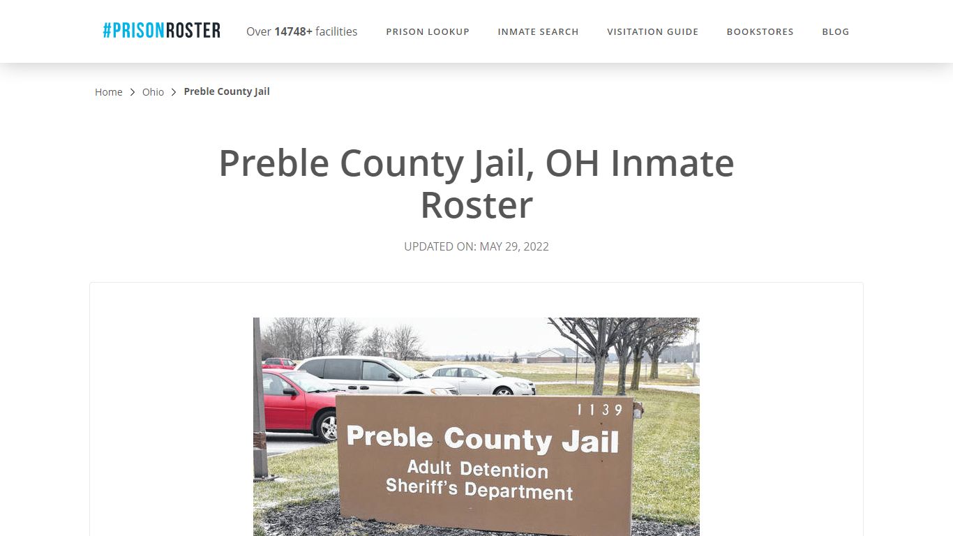 Preble County Jail, OH Inmate Roster